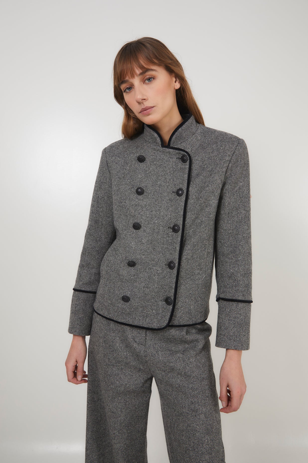 VIENA CHEVIOT GREY JACKET