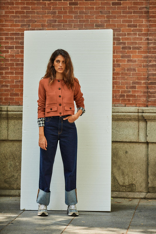 JACKET WITH POCKETS IN TILE