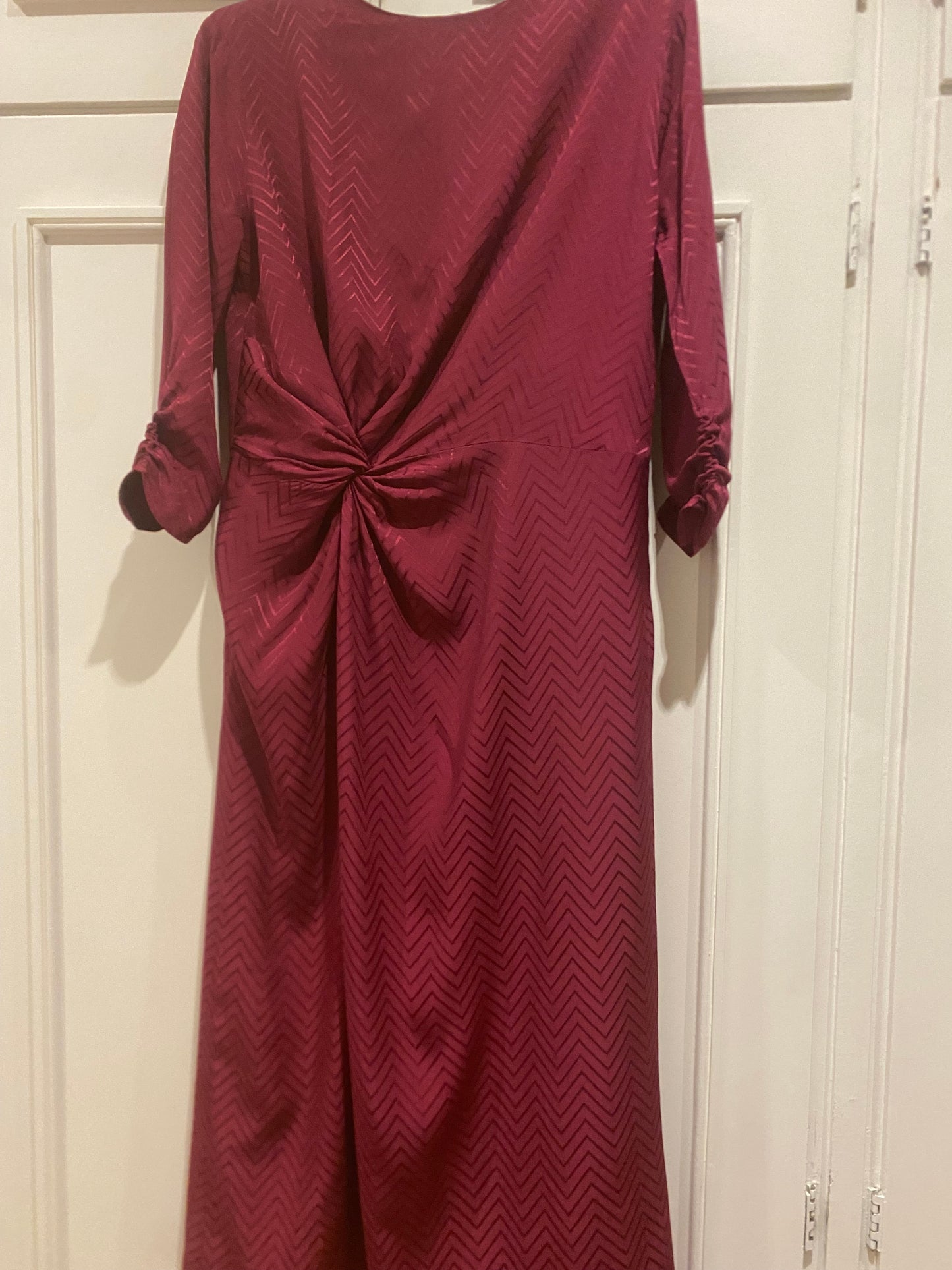 Vestido rojo frambuesa