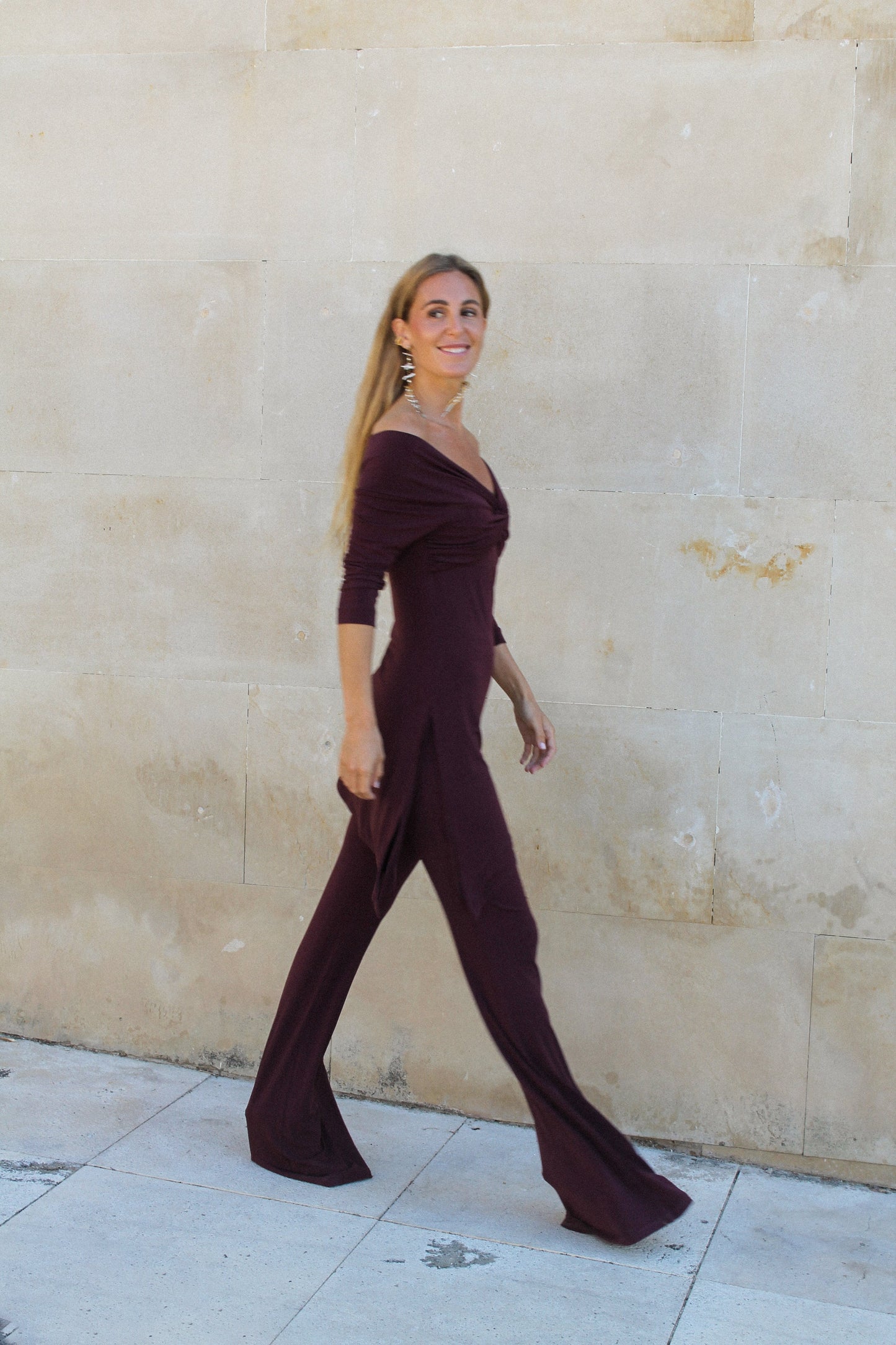 TOTAL LOOK NUDO PUNTO BURGUNDY