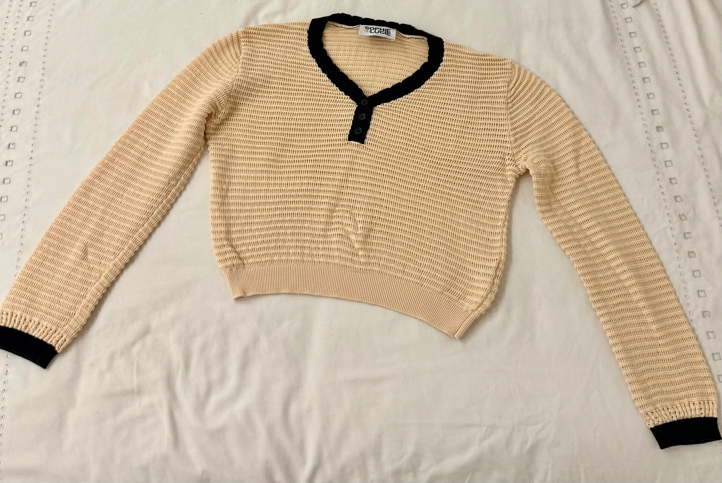 JERSEY CALADOS PUNTO ECRU