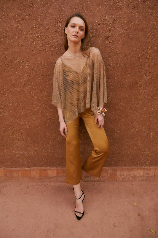 SIXTY SATIN TOBACCO PANTS