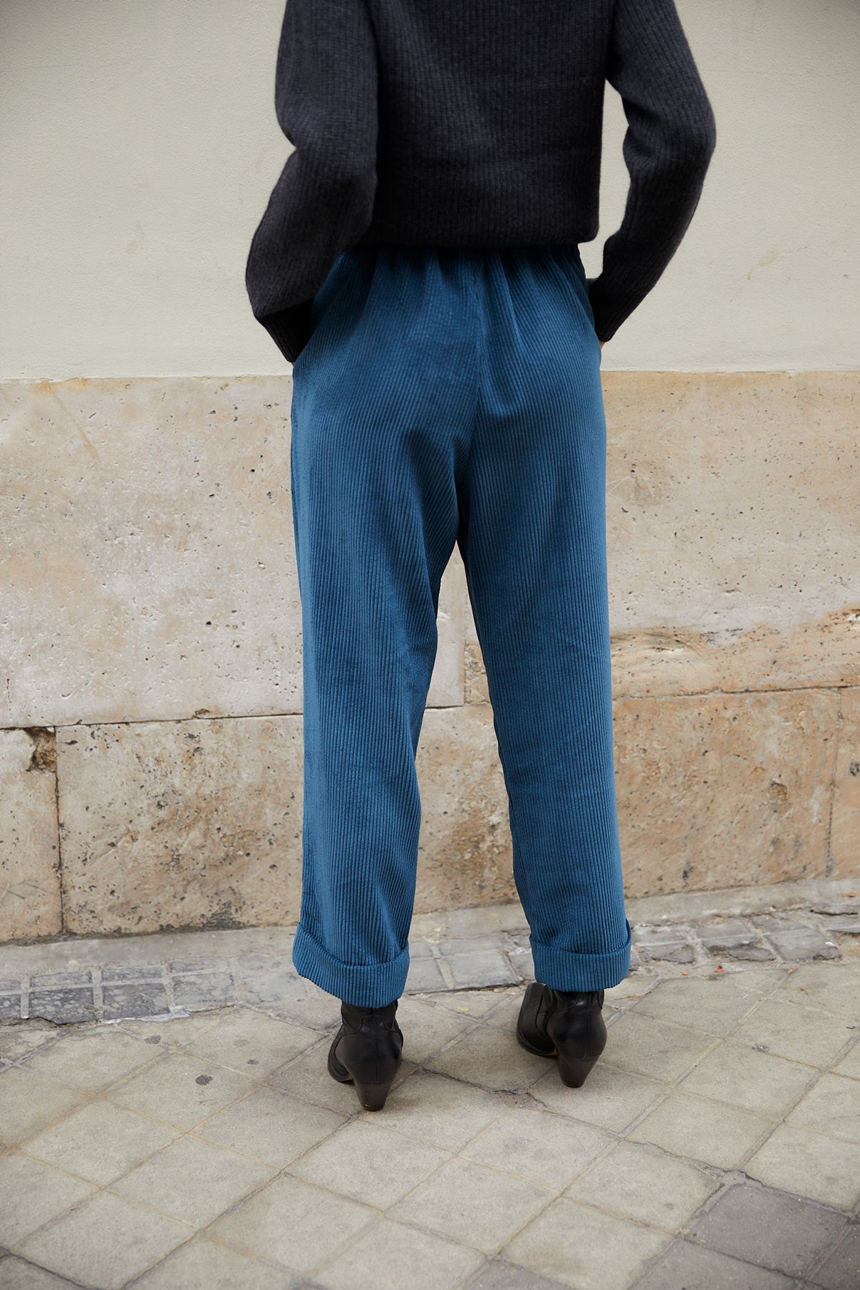 PANTALON SUSAN PANA AZUL