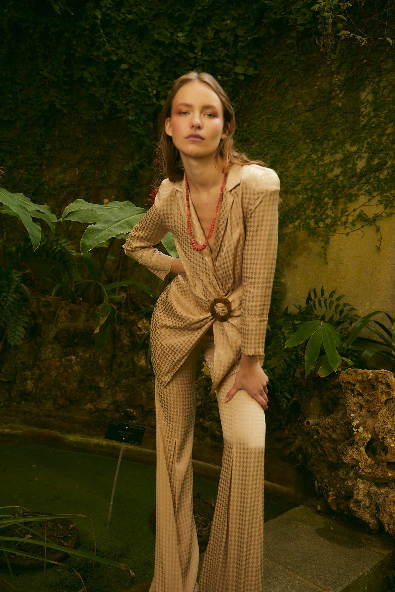 BANON HOUNDSTOOTH SAND JACKET