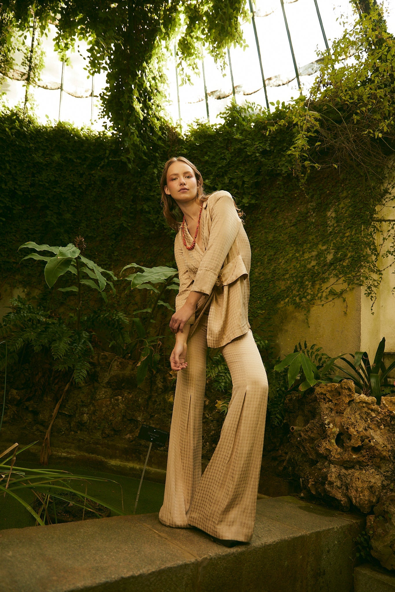 ICON SAND HOUNDSTOOTH TROUSERS