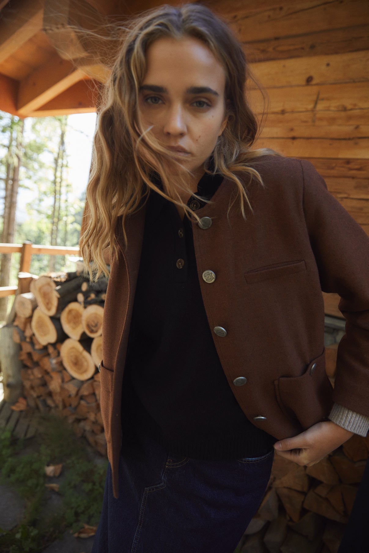 CHAQUETA TIROL PAÑO CAMEL