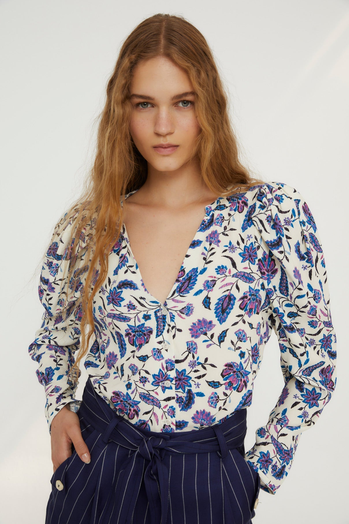 BLUSA VALS FLORAL AZUL