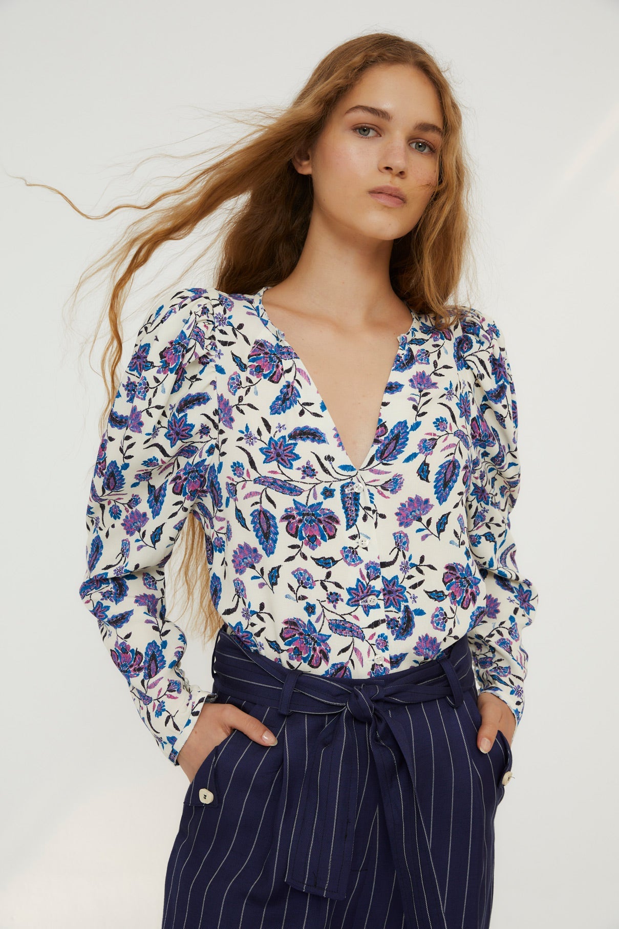 BLUSA VALS FLORAL AZUL