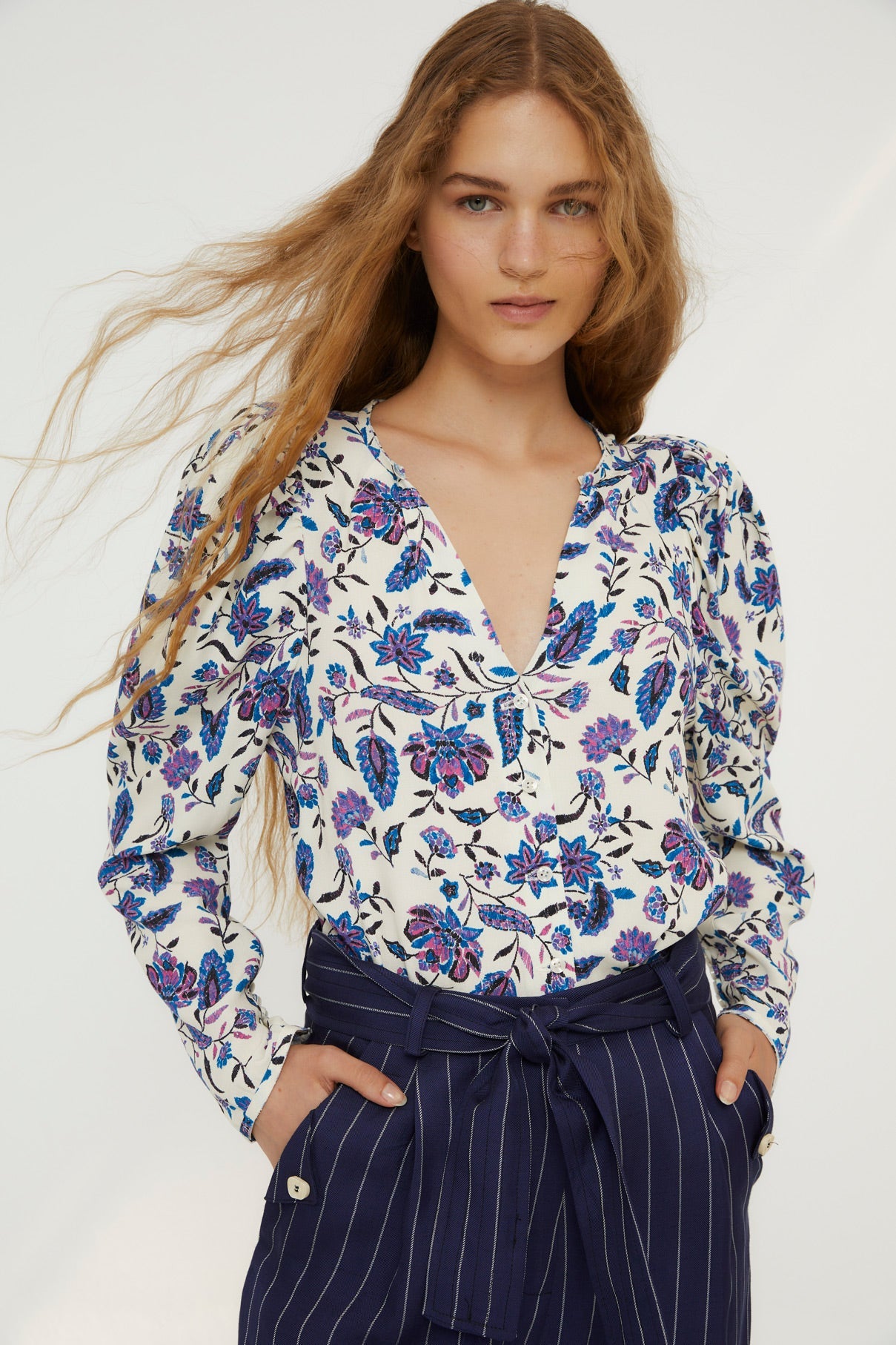 BLUSA VALS FLORAL AZUL