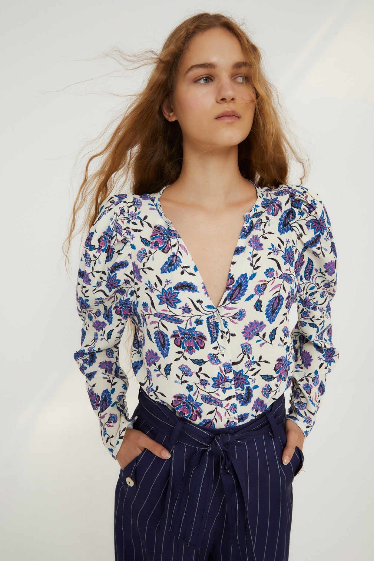 BLUSA VALS FLORAL AZUL