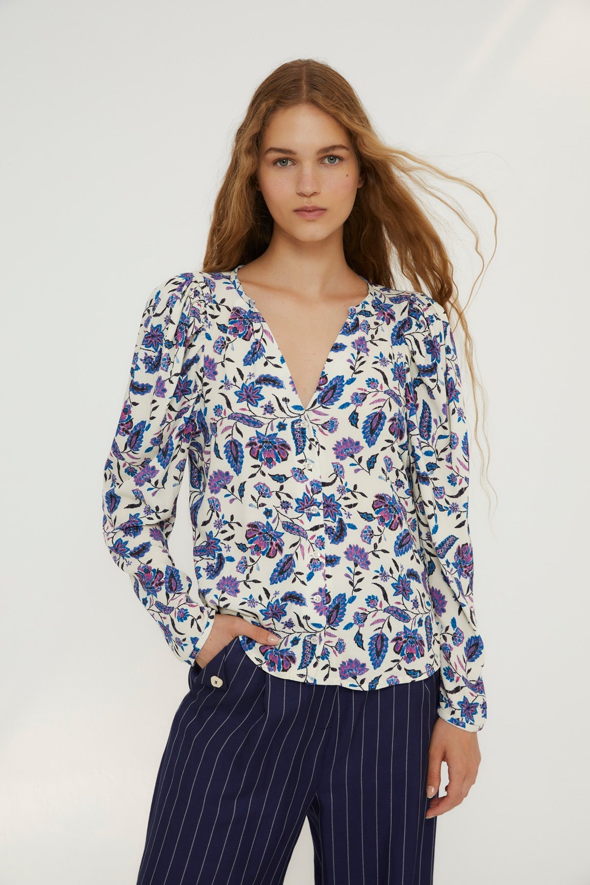 BLUSA VALS FLORAL AZUL