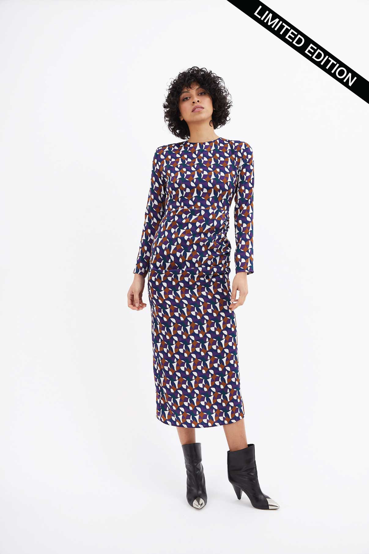 BEKY MIDI DRESS PURPLE CIRCUS