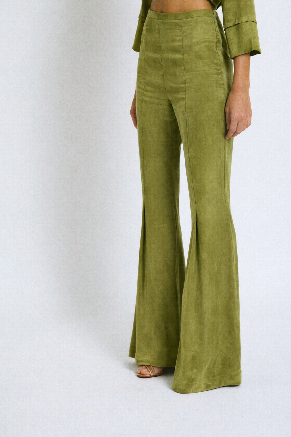 ICON CUPRO OLIVE TROUSERS