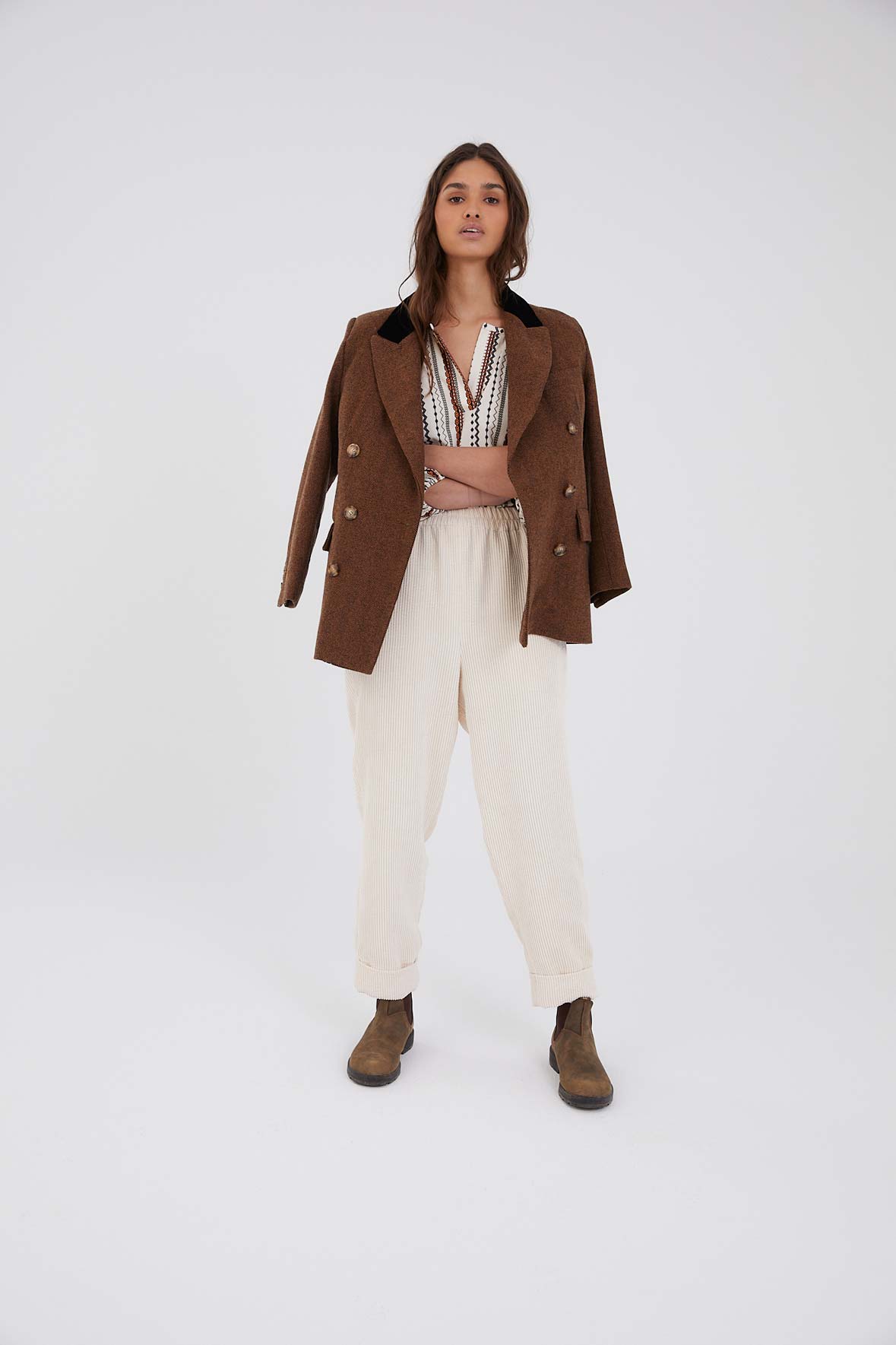 BLAZER PARIS CAMEL HERRINGBONE