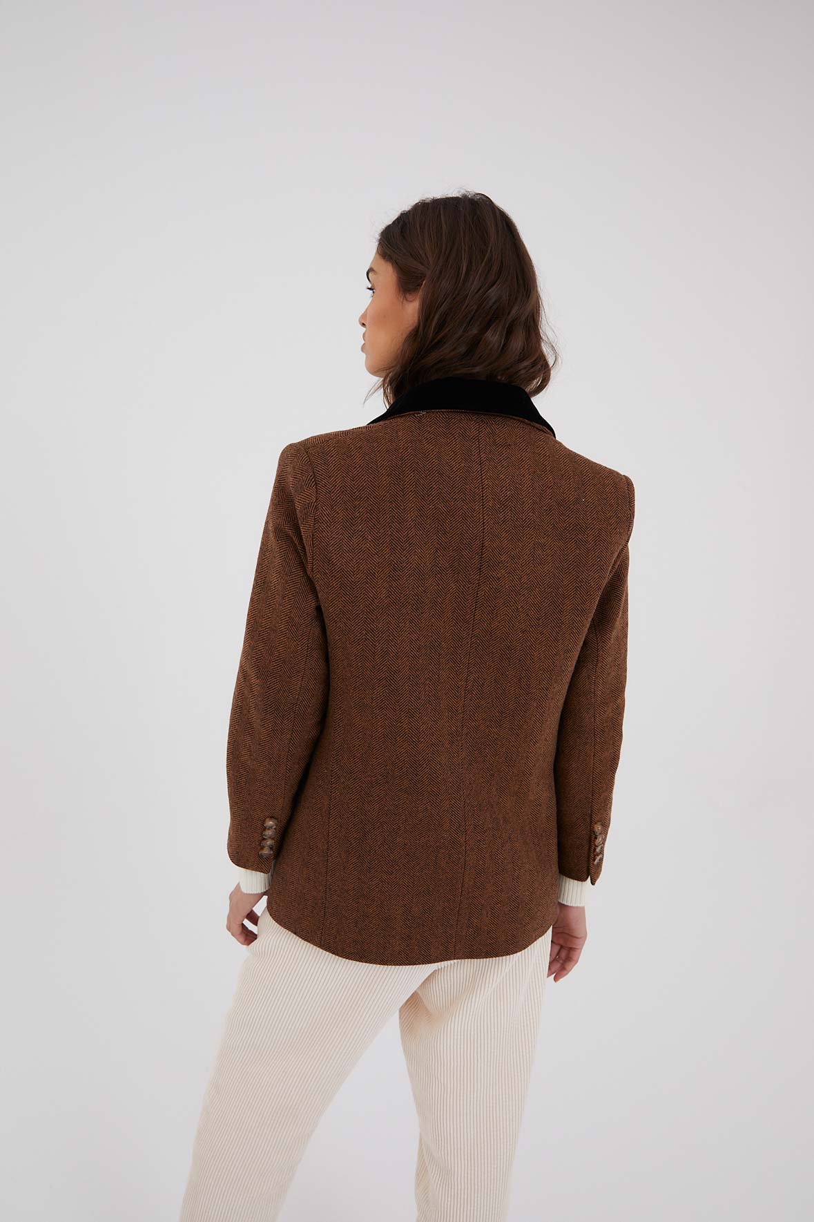 BLAZER PARIS CAMEL HERRINGBONE