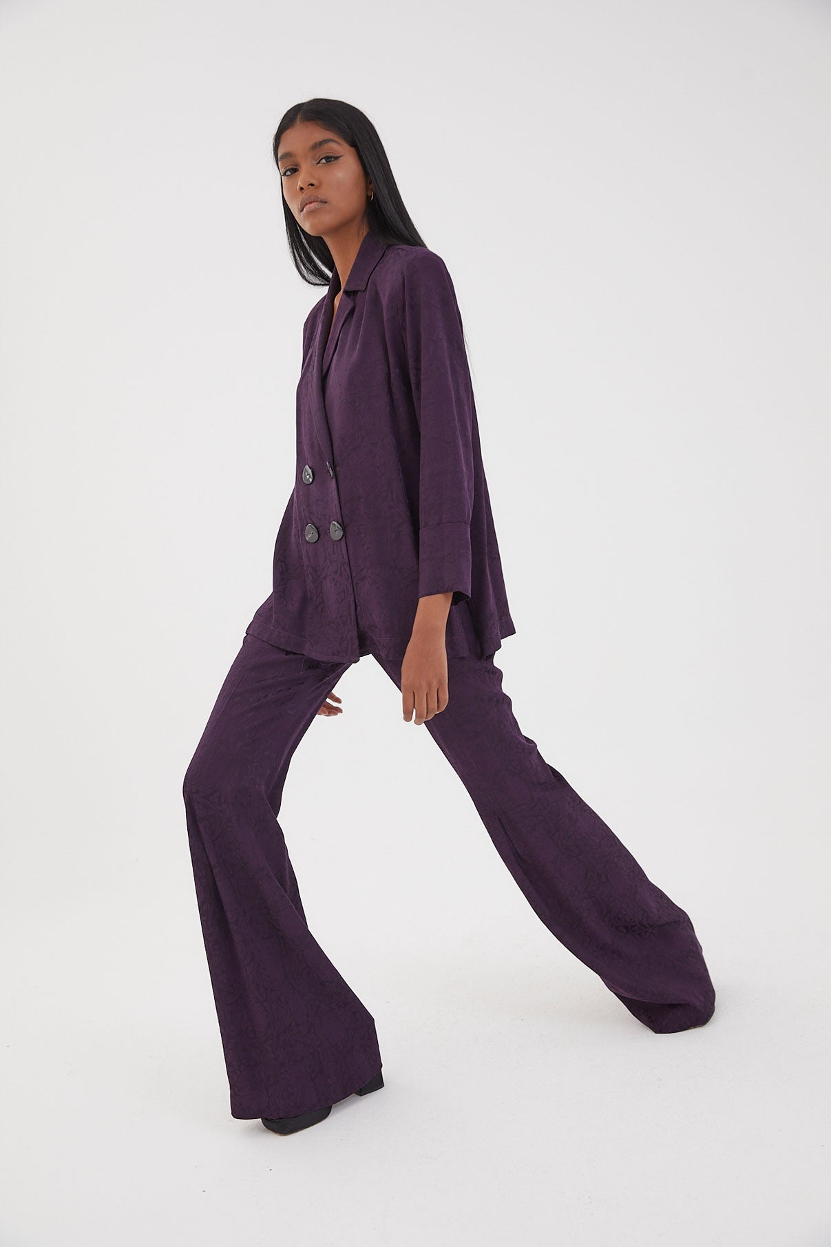 PANTALÓN ICON JCQ FLOR RETRO MORADO