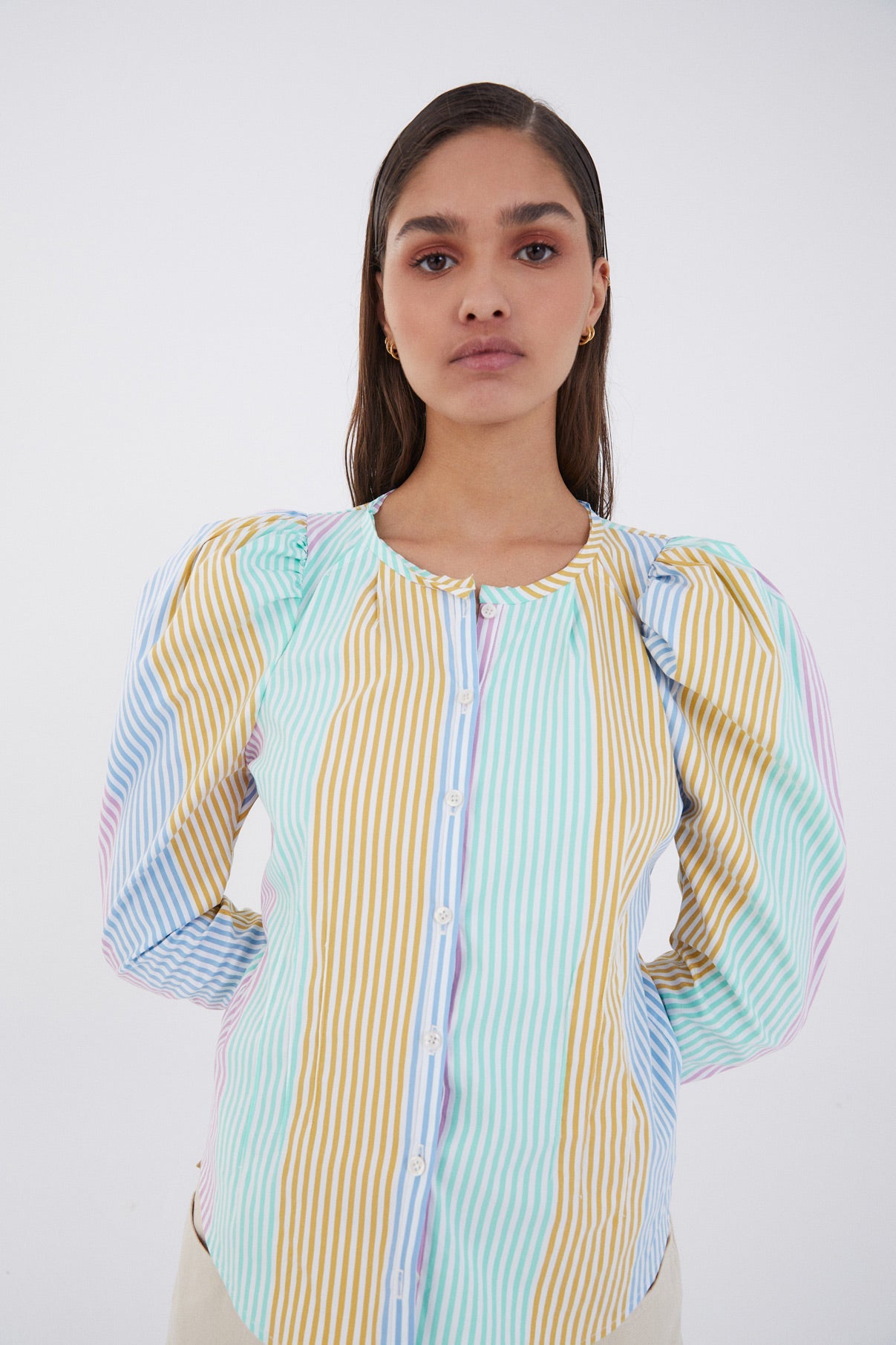 BLUSA FAROL RAYAS TRICOLOR