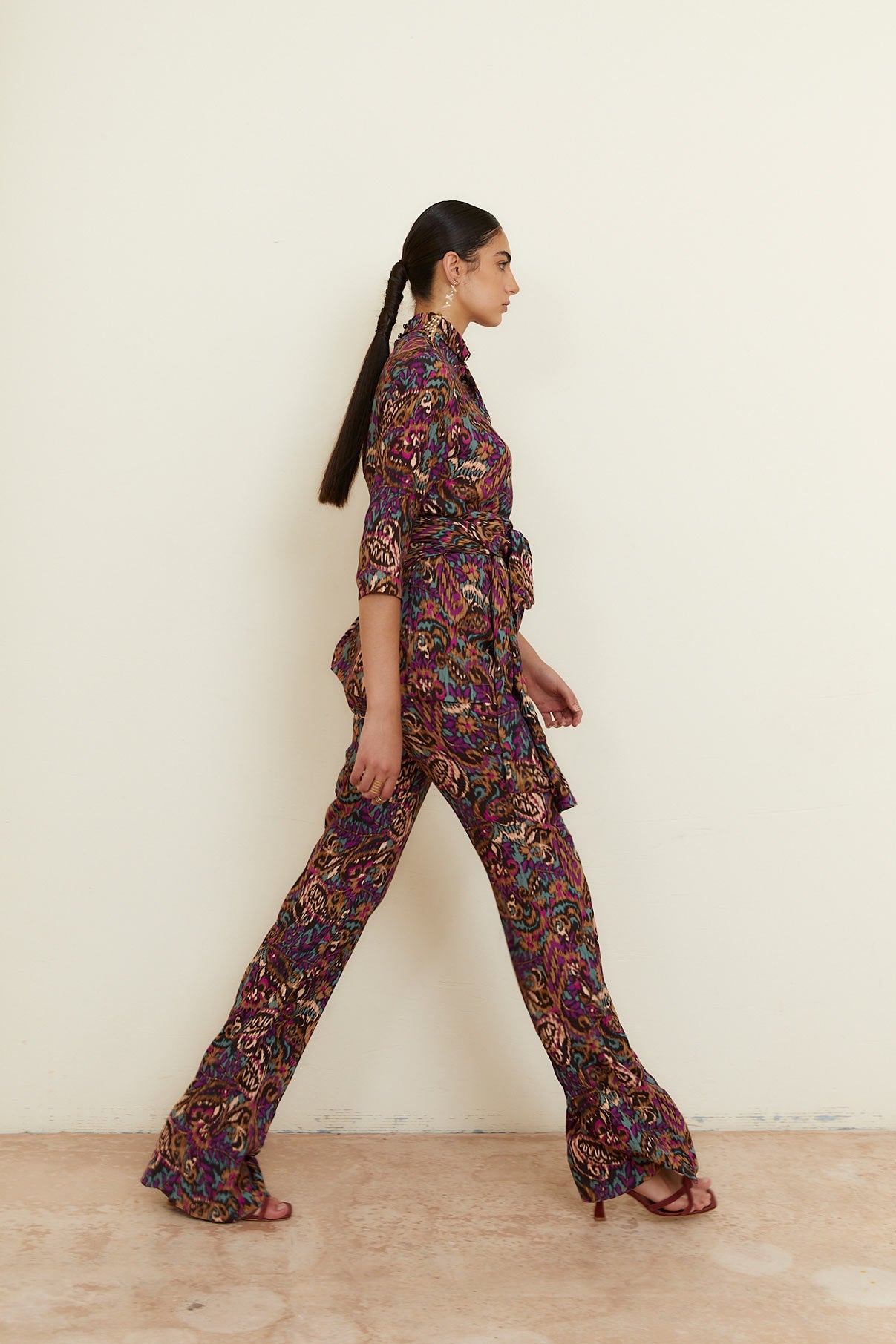 PANTALON PLIEGUE FLOR IKAT