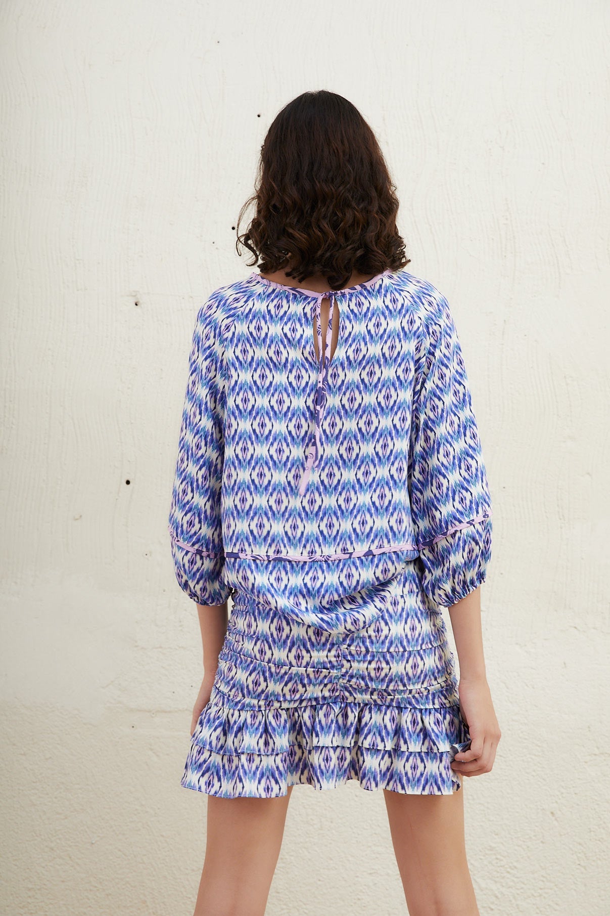 TOTAL LOOK PALMIRA MINI IKAT AZUL