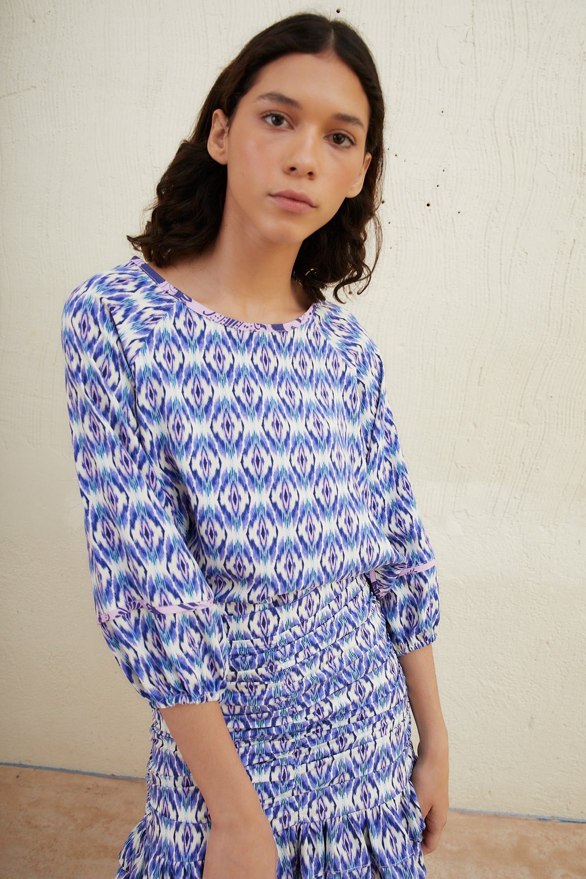 TOTAL LOOK PALMIRA MINI IKAT AZUL