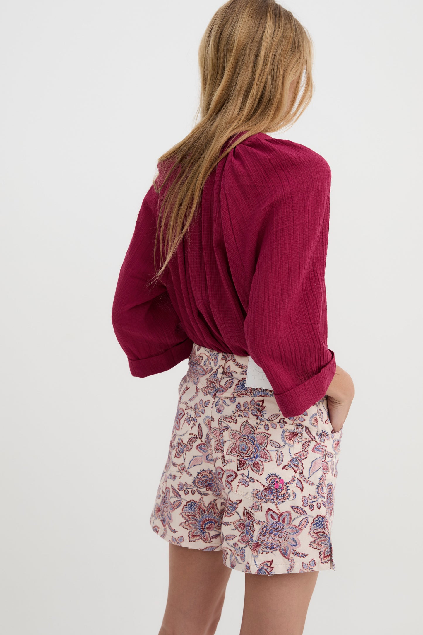 BLUSA MOLLI ARRUGUILLA CEREZA