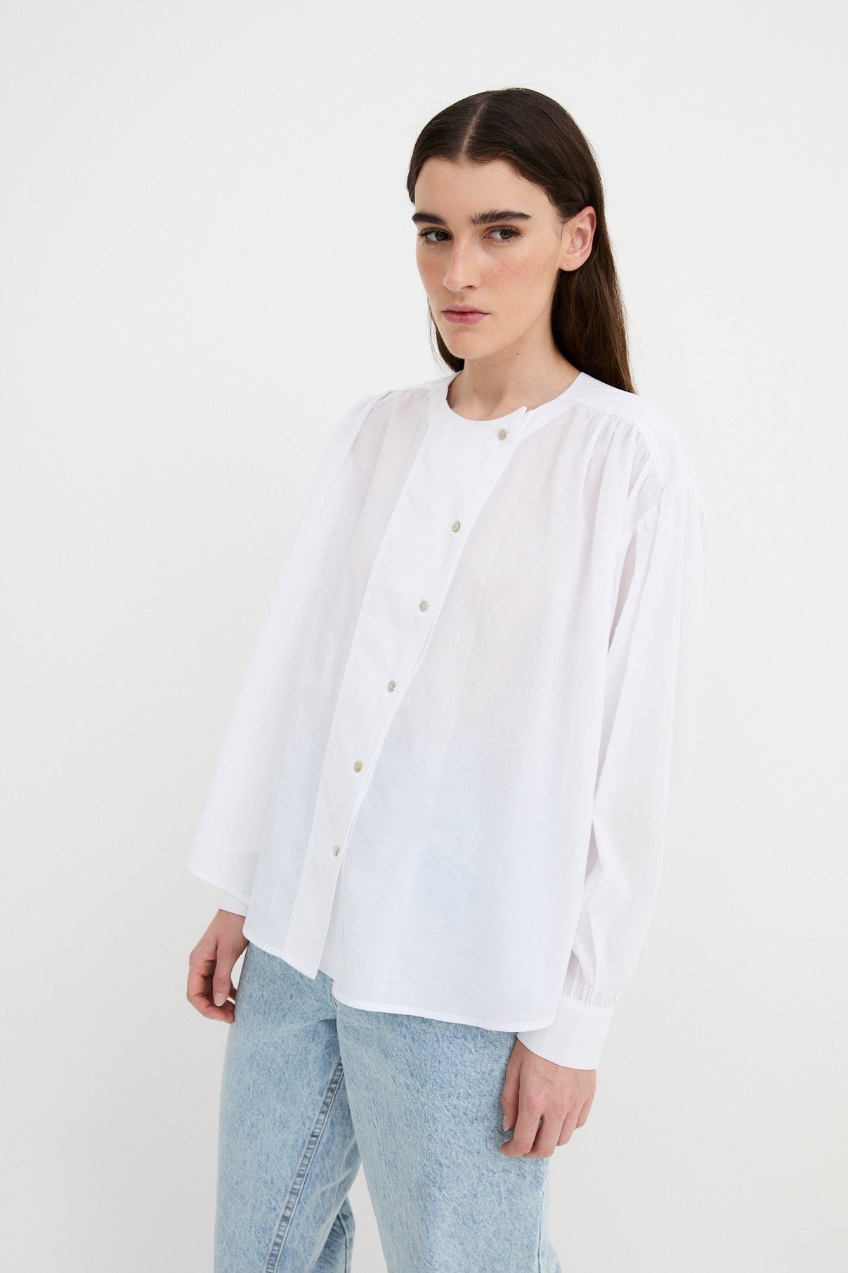 BLUSA TIRSO VOILE BLANCO