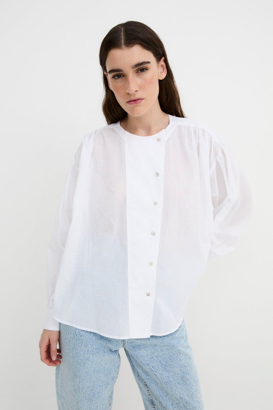 BLUSA TIRSO VOILE BLANCO