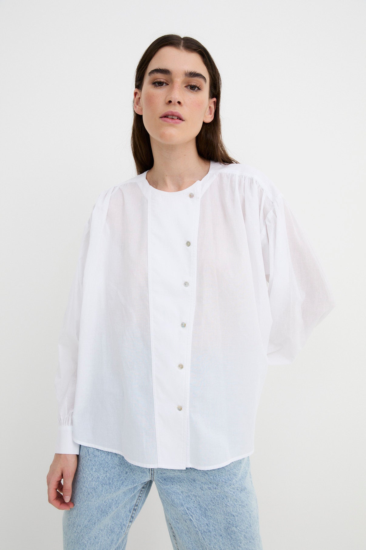 BLUSA TIRSO VOILE BLANCO