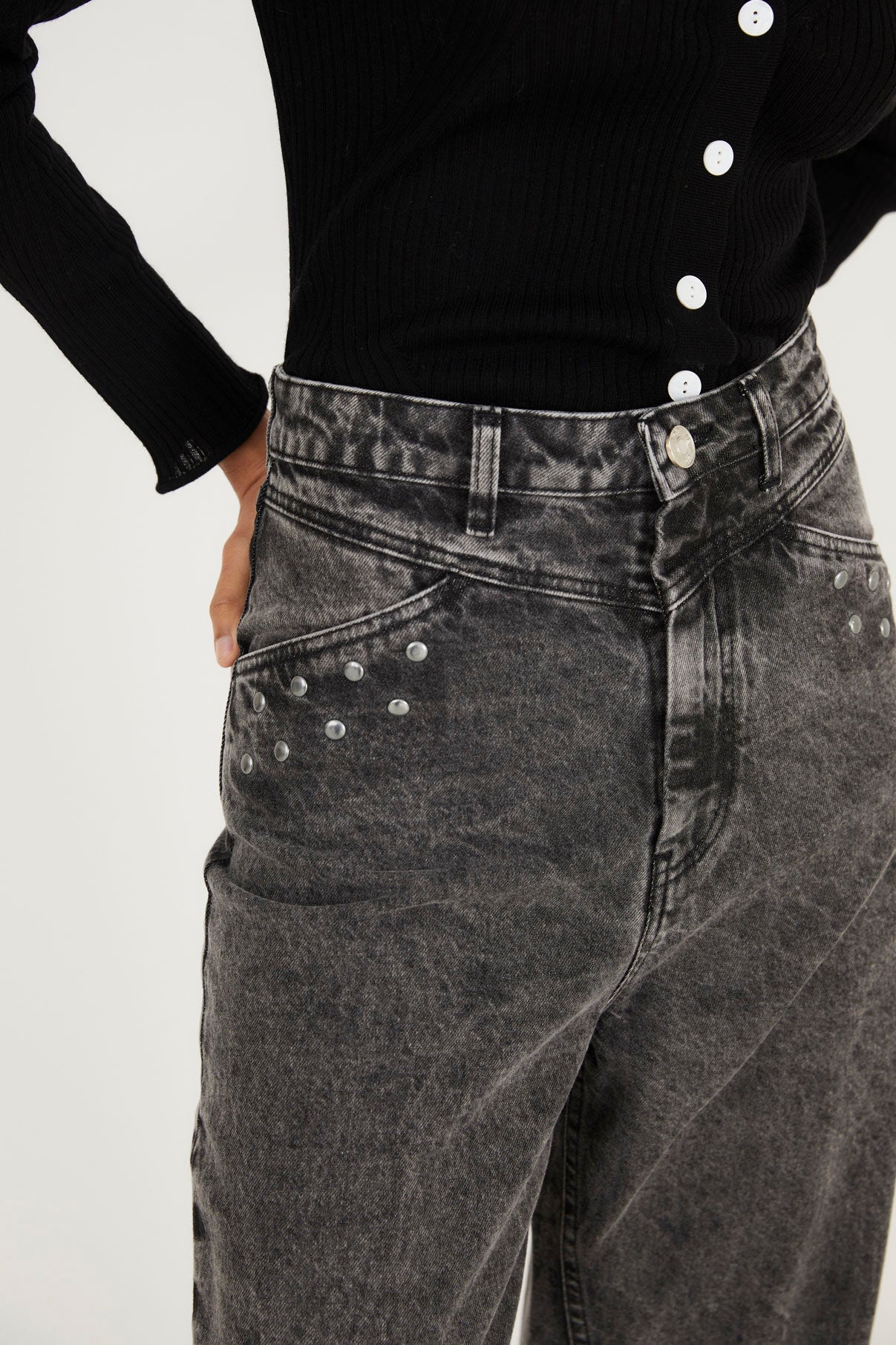 JEANS LUCCI TACHAS GRIS BLEACH