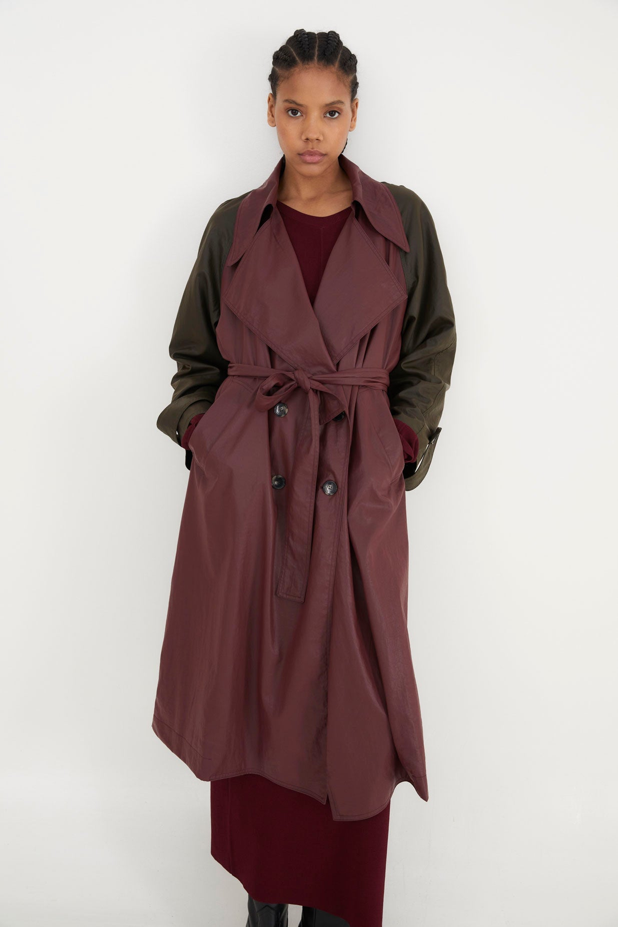 GABARDINA MORGANA MIX LLUVIA BURGUNDY