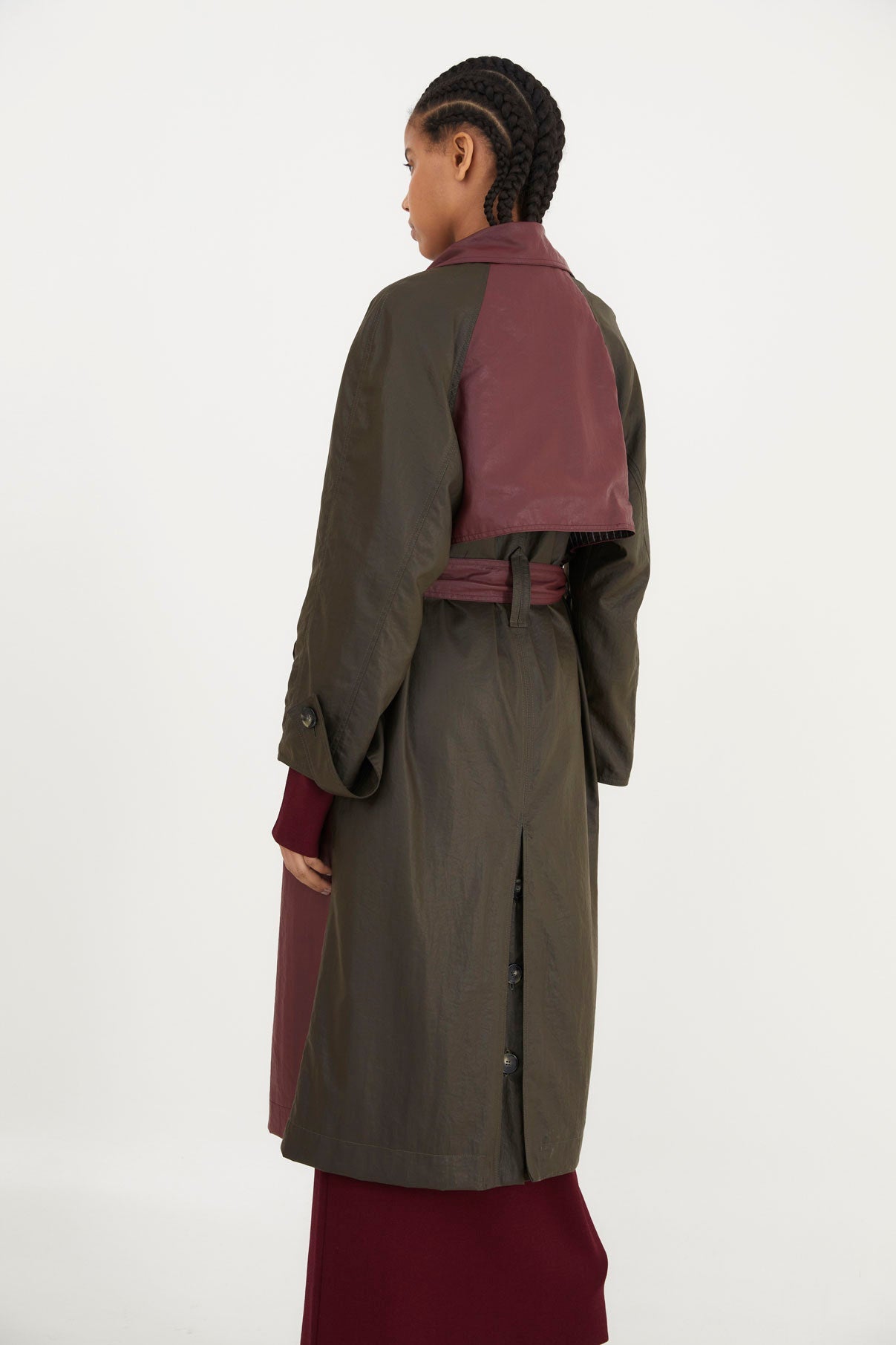 GABARDINA MORGANA MIX LLUVIA BURGUNDY