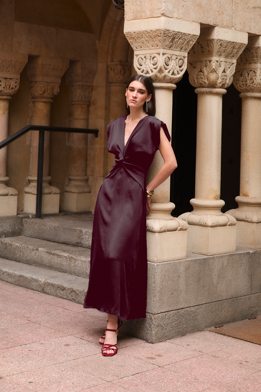 ASH SETBON BURGUNDY DRESS