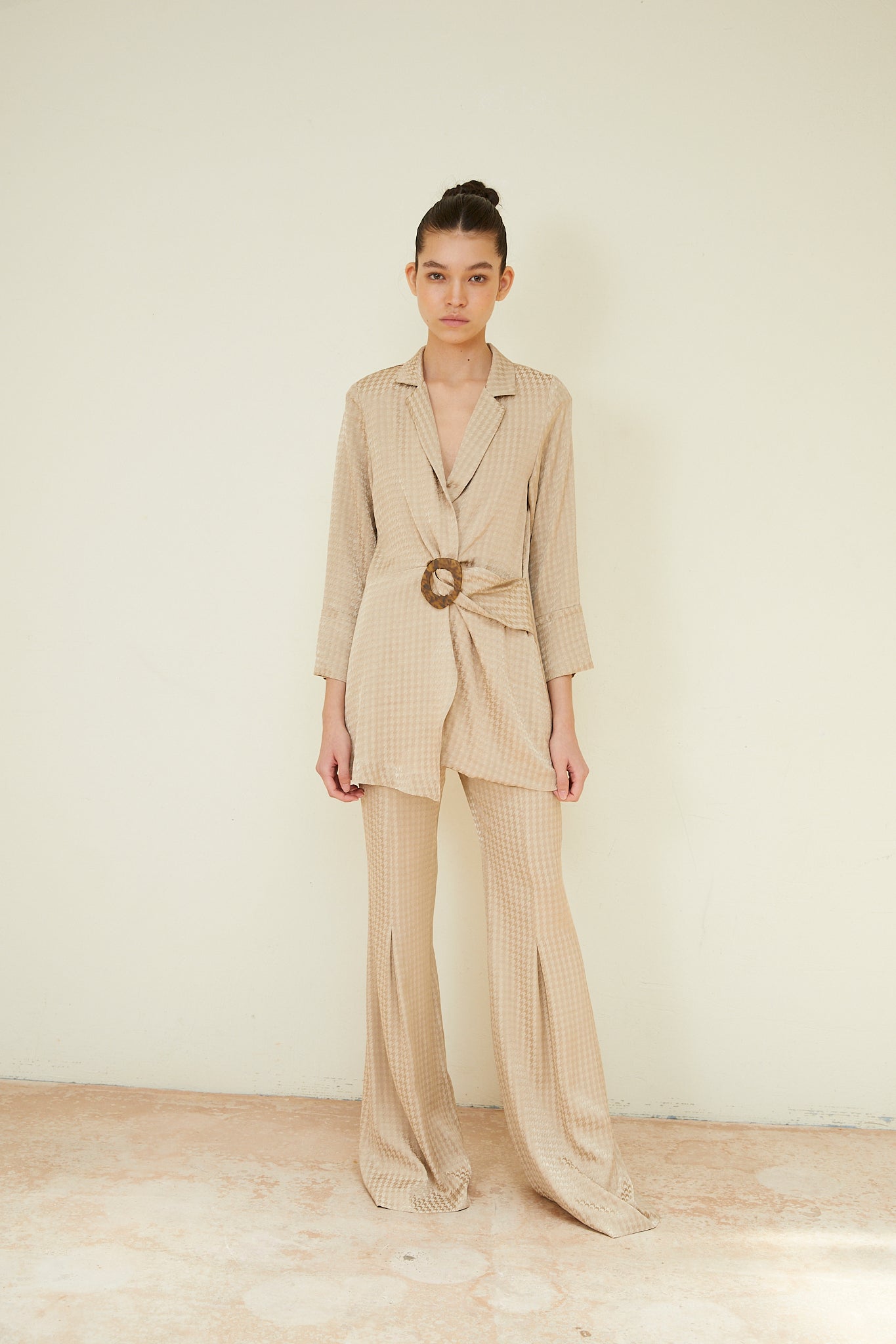 ICON SAND HOUNDSTOOTH TROUSERS