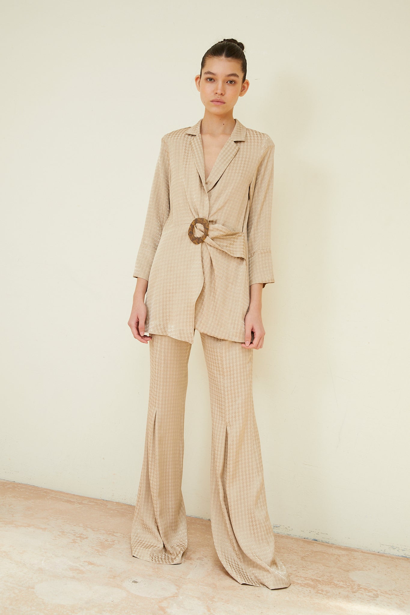 BANON HOUNDSTOOTH SAND JACKET