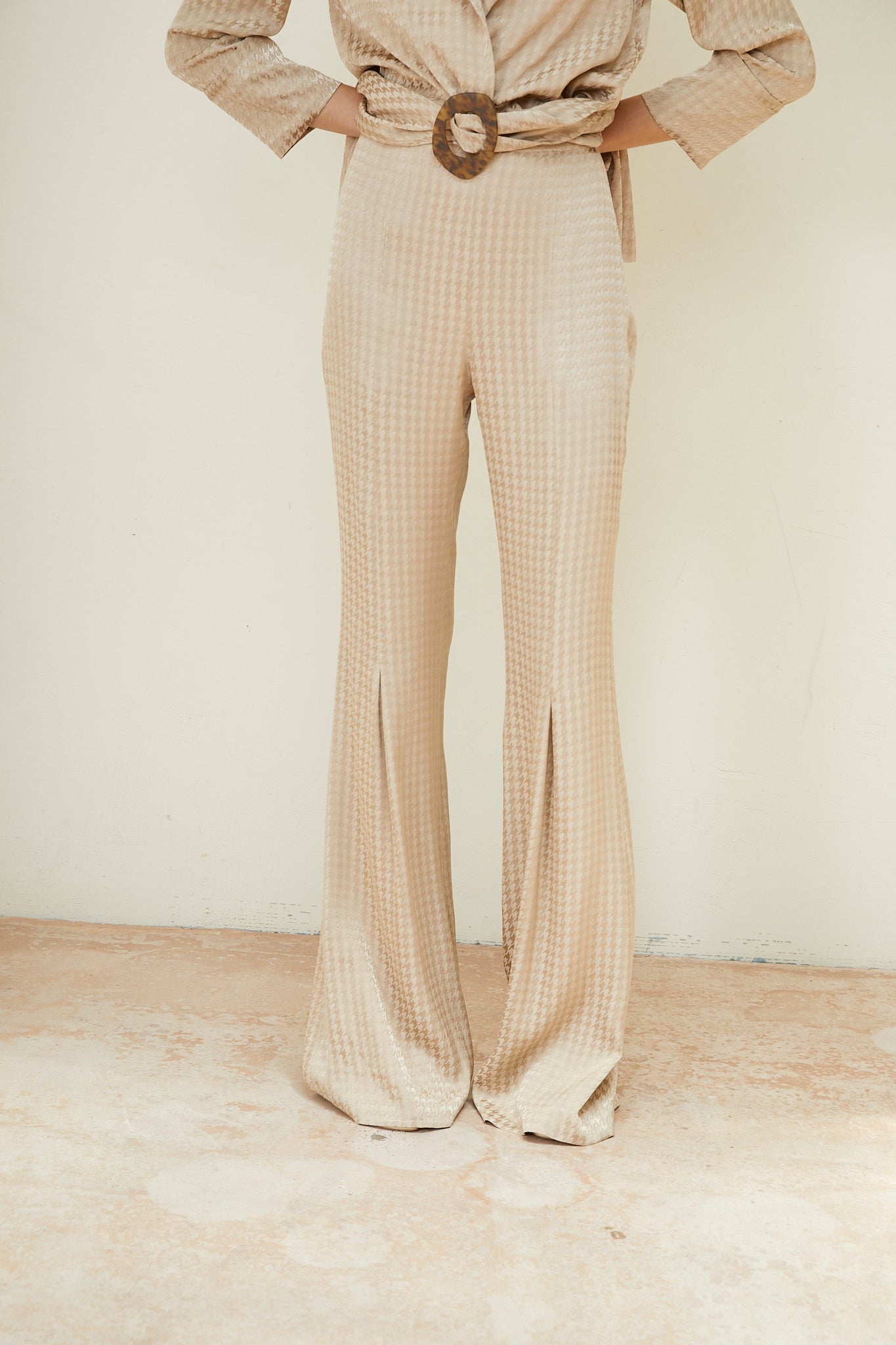 ICON SAND HOUNDSTOOTH TROUSERS