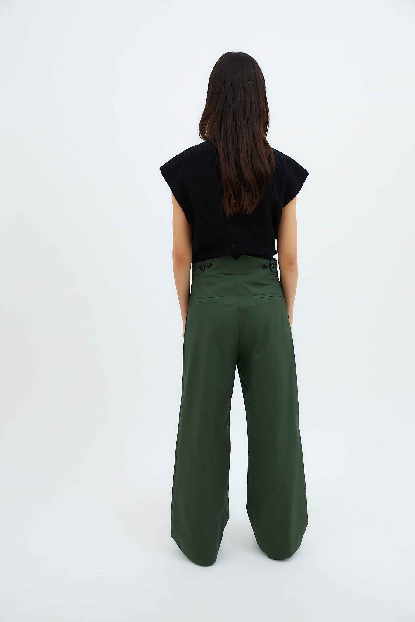 PANTALON WOODY GABARDINA VERDE