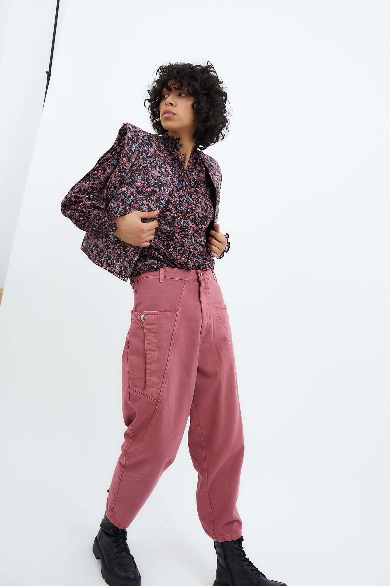 MARSALA TWILL CARGO JEANS