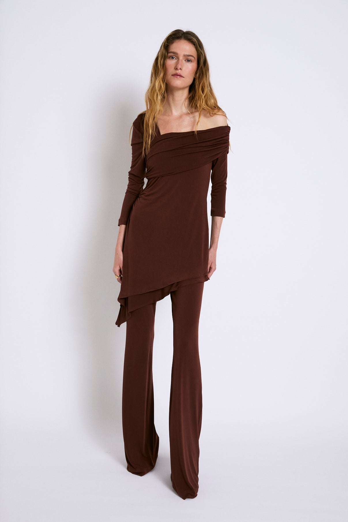 SEVENTY BROWN DOT PANTS
