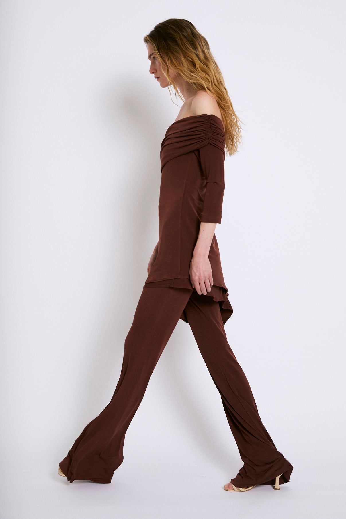 SEVENTY BROWN DOT PANTS
