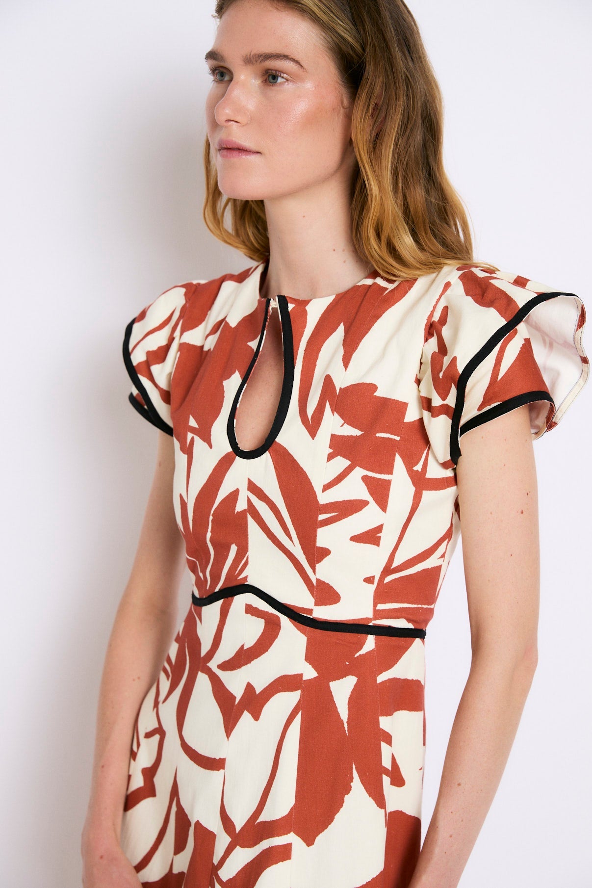 MONICA TROPICAL TILE DRESS