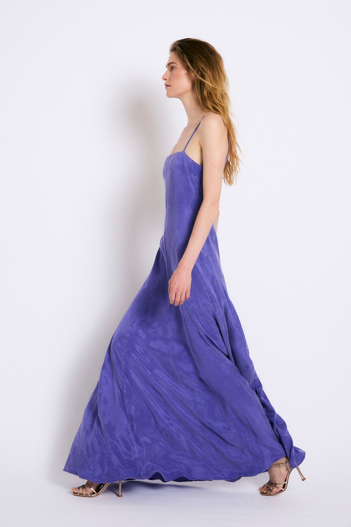 CORINTHIAN PURPLE CUPRO DRESS
