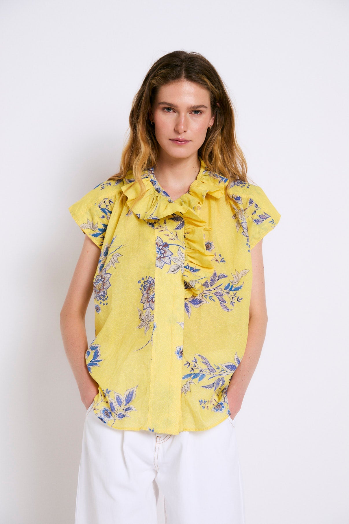 ISA BLOUSE YELLOW DOTS