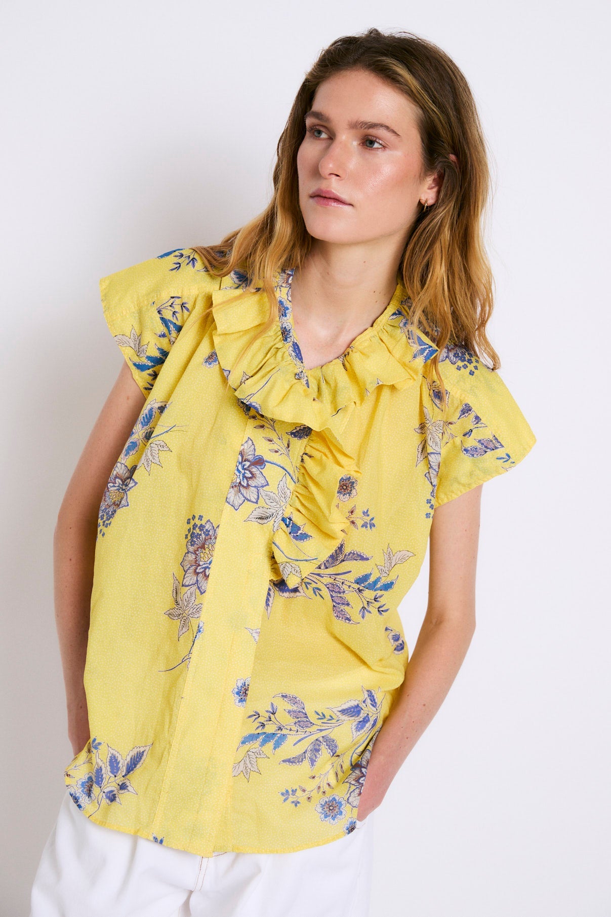 ISA BLOUSE YELLOW DOTS