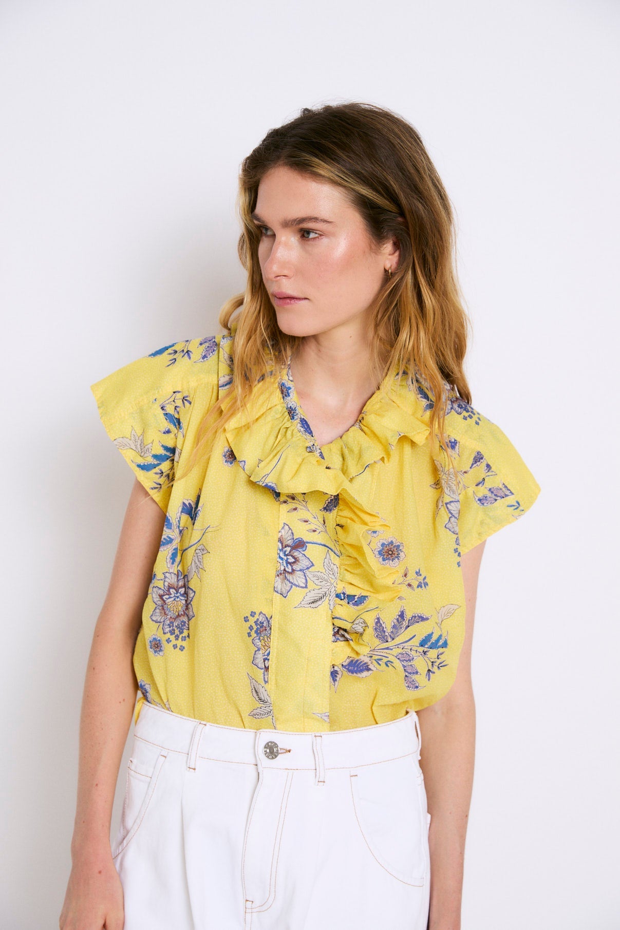 ISA BLOUSE YELLOW DOTS