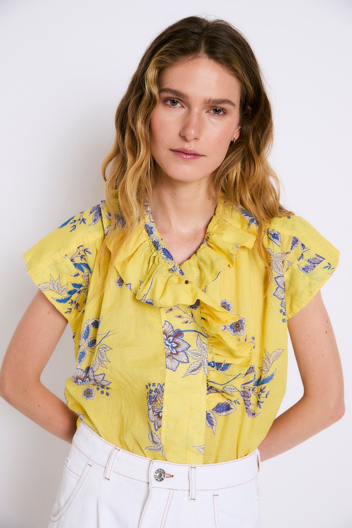 ISA BLOUSE YELLOW DOTS
