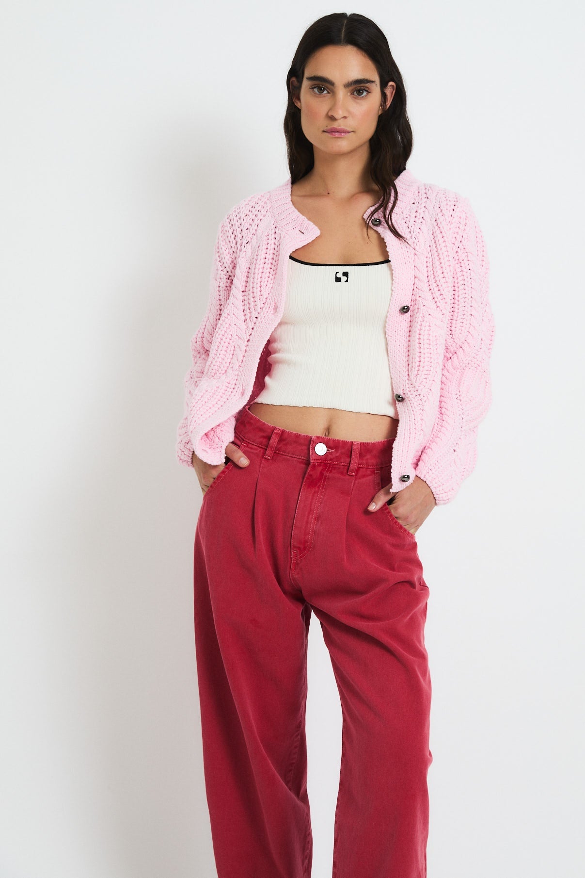 LOUISIANA PINK KNITTED JACKET