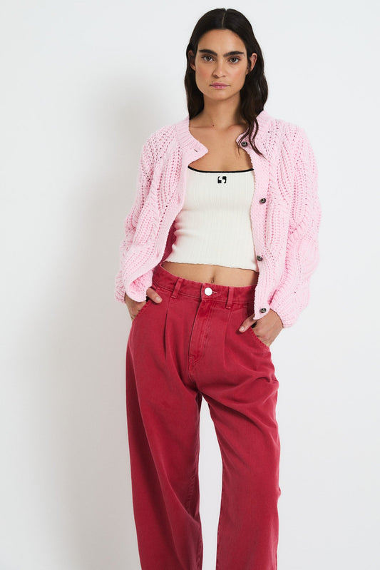 CHAQUETA LUISIANA PUNTO ROSA