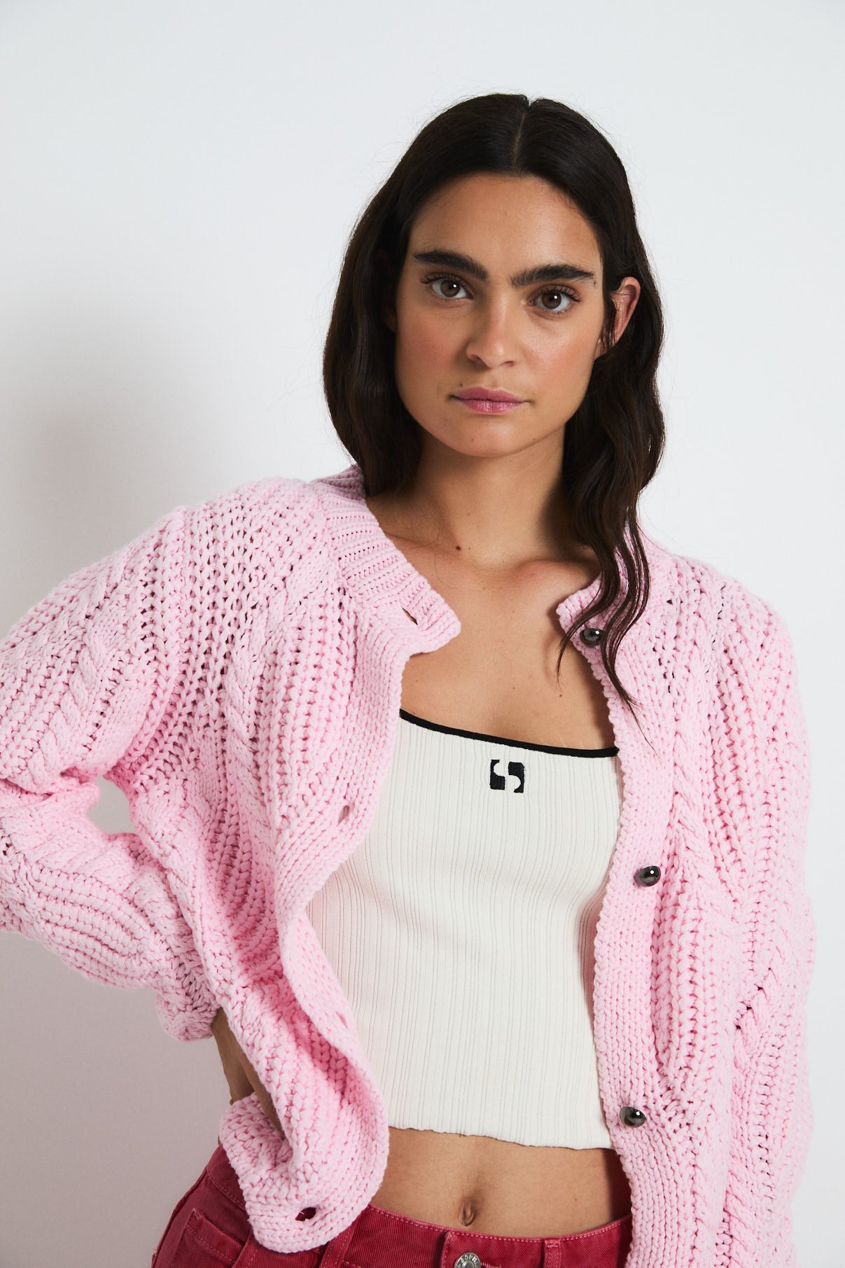LOUISIANA PINK KNITTED JACKET