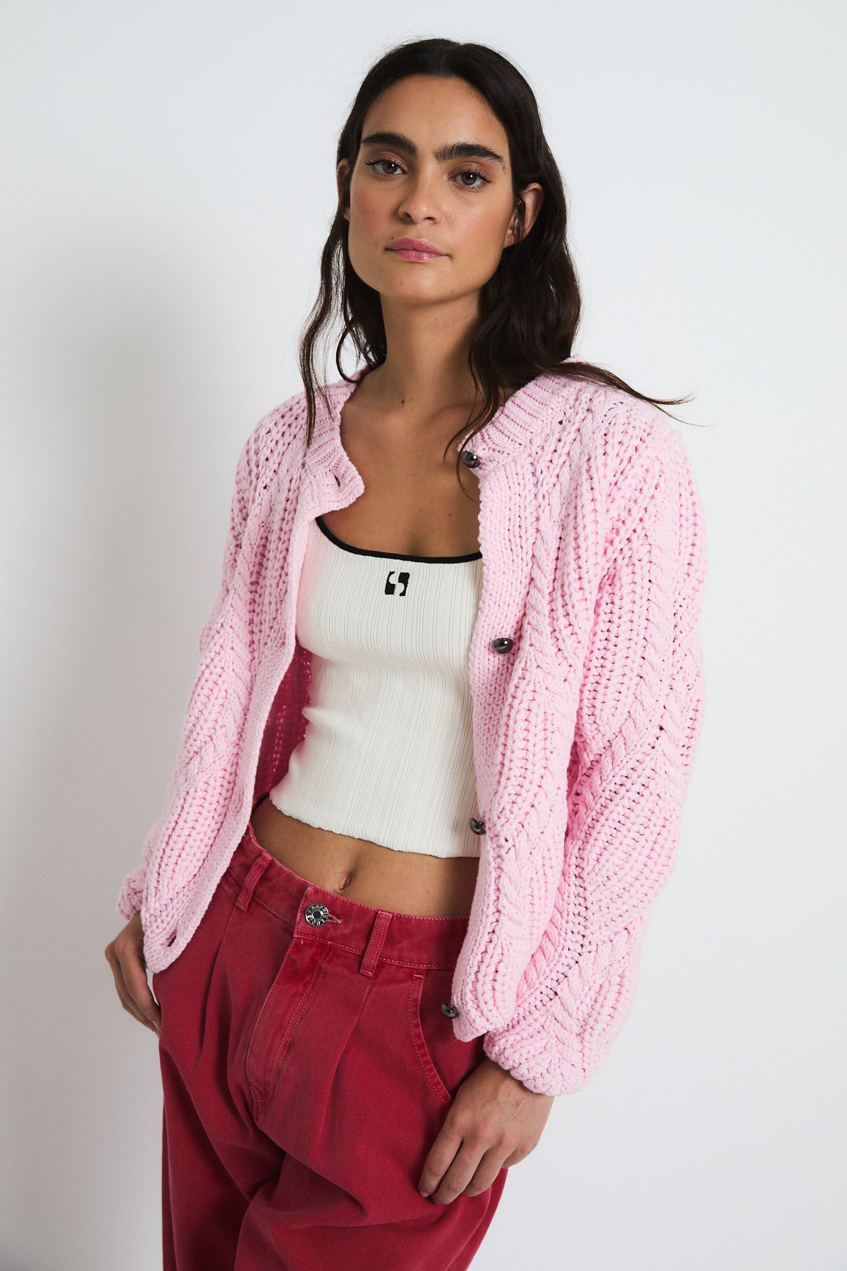 LOUISIANA PINK KNITTED JACKET