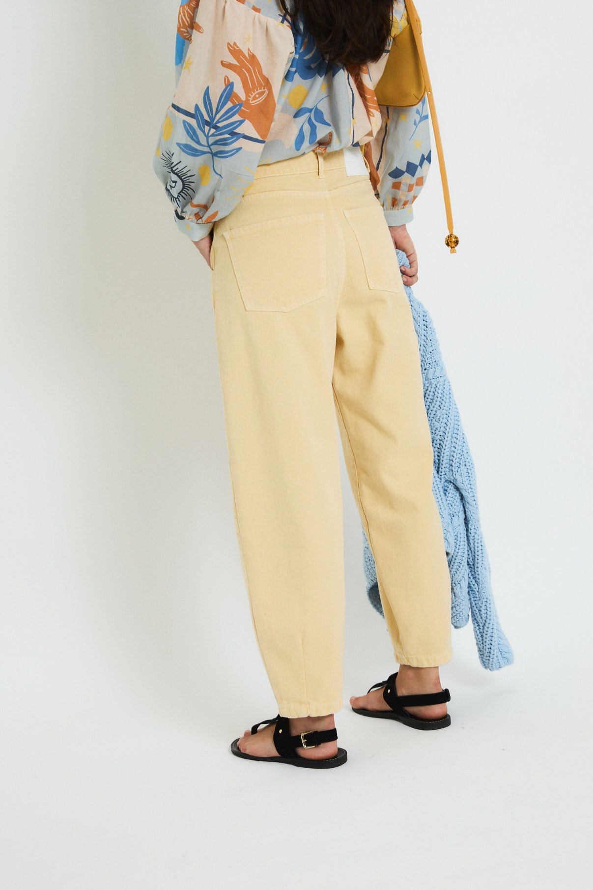 YELLOW BOYFRIEND TWILL JEANS